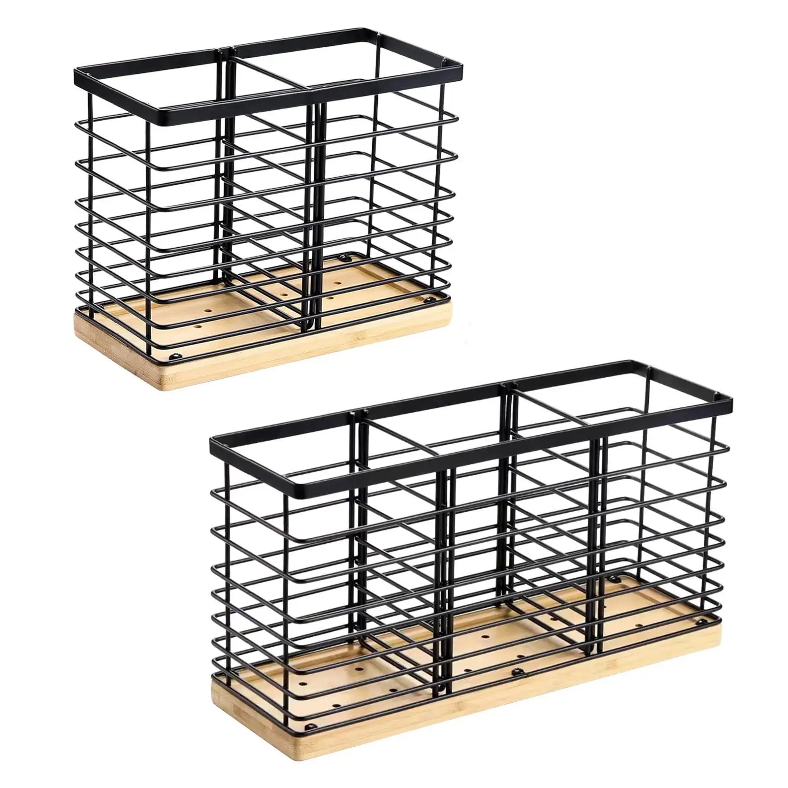 

Countertop Utensil Holder Cutlery Cage Metal Cutlery Rack Storage Rack Cutlery Organizer Multi Compartments Chopsticks Holder