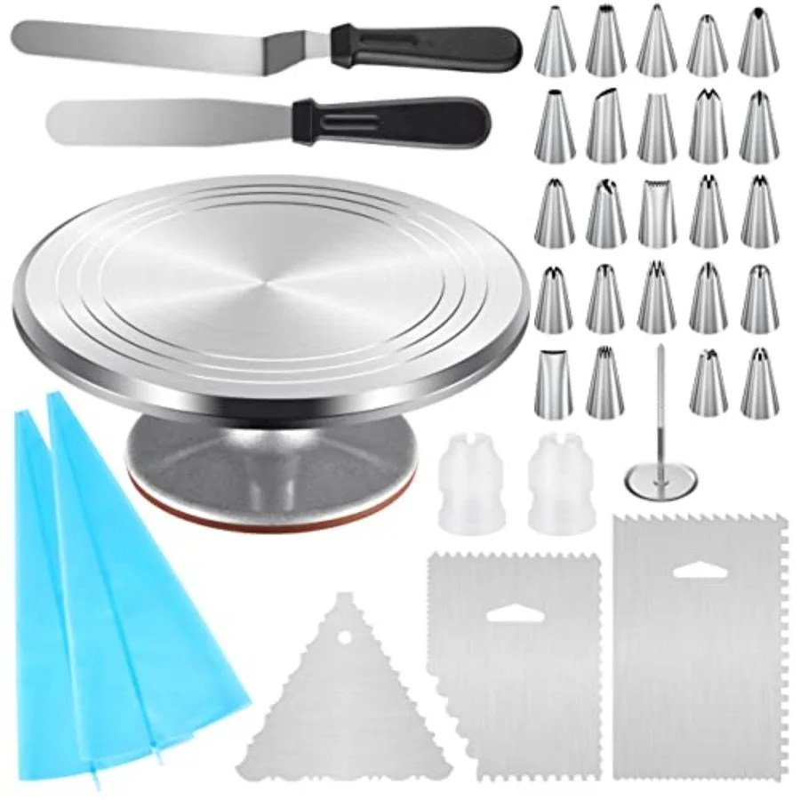 Cake Decorating Turntable - Kootek Aluminium Cake Turntable, 12 Inch