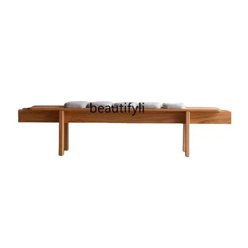 Nordic solid wood bench simple home living room, bed and breakfast club rest stool reception tea table stool