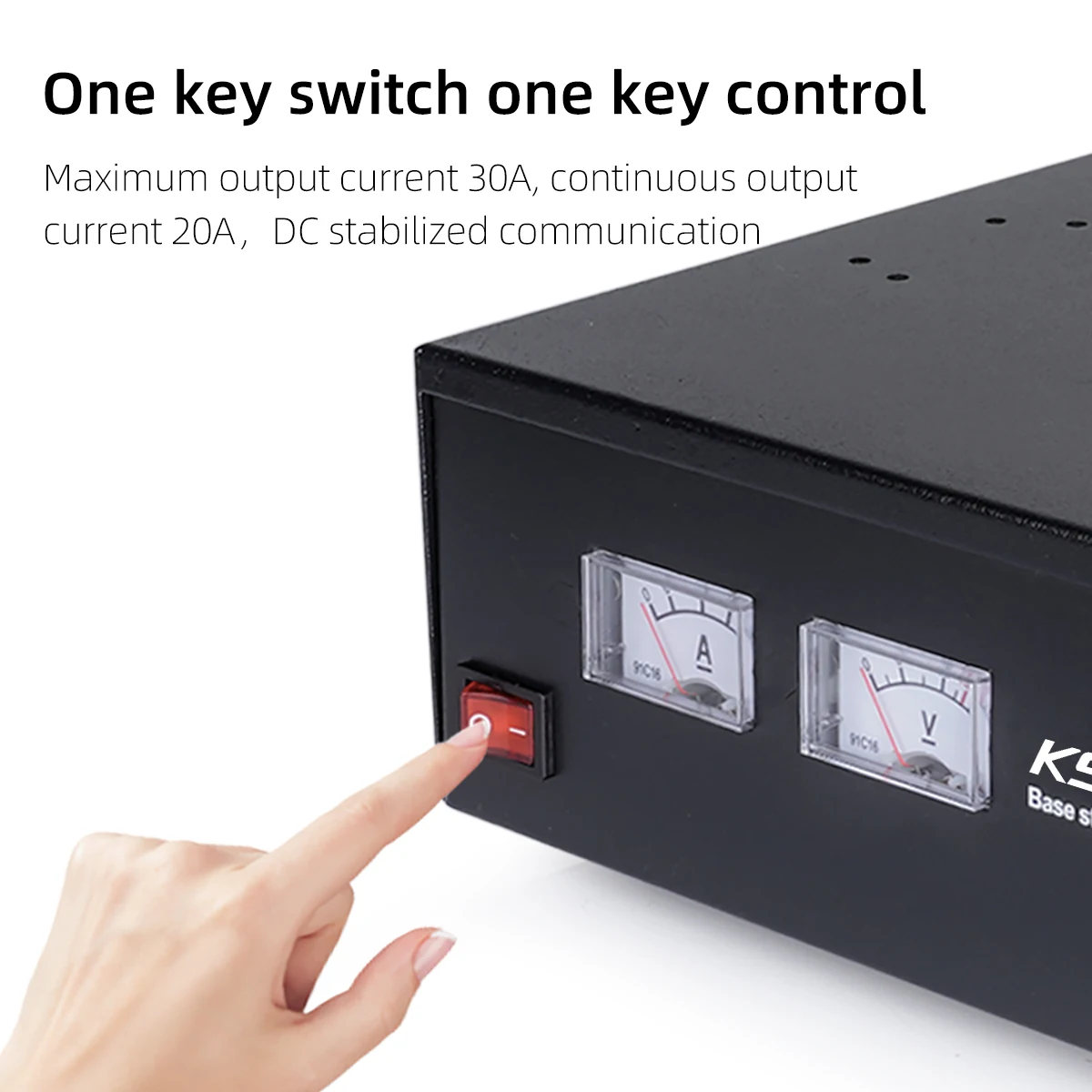 KSUN DC30 محطة تركيب السيارة 110-240 فولت 13.8 فولت استقرت تيار مستمر 20A التيار المتناوب 30A محطة طاقة راديو لاسلكي تخاطب #5
