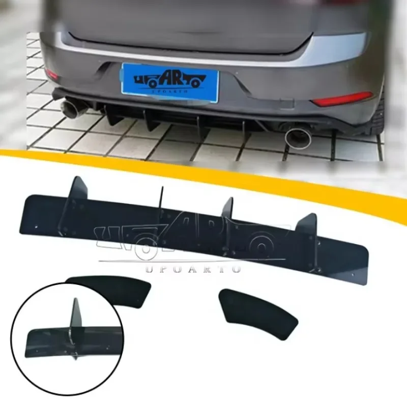 Exterior Accessories Factory Produce ABS Blade Rear Diffuser Spoiler For VW MK7.5 Golf 7.5 GTI 2017+