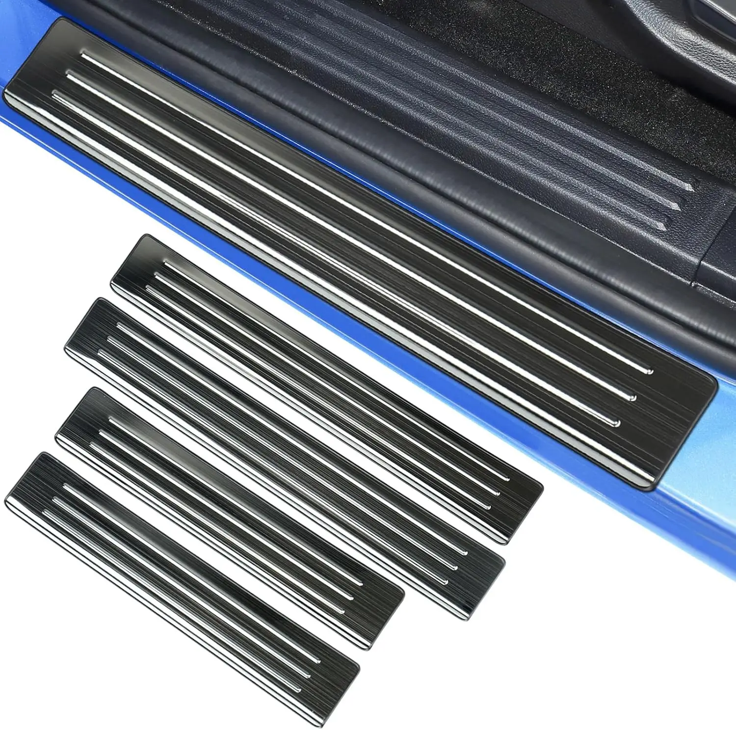 Stainless Steel Door Sill Protector For Ford Ranger 2024 2025 2026 Accessories Interior Door Entry Guard Cover Trim