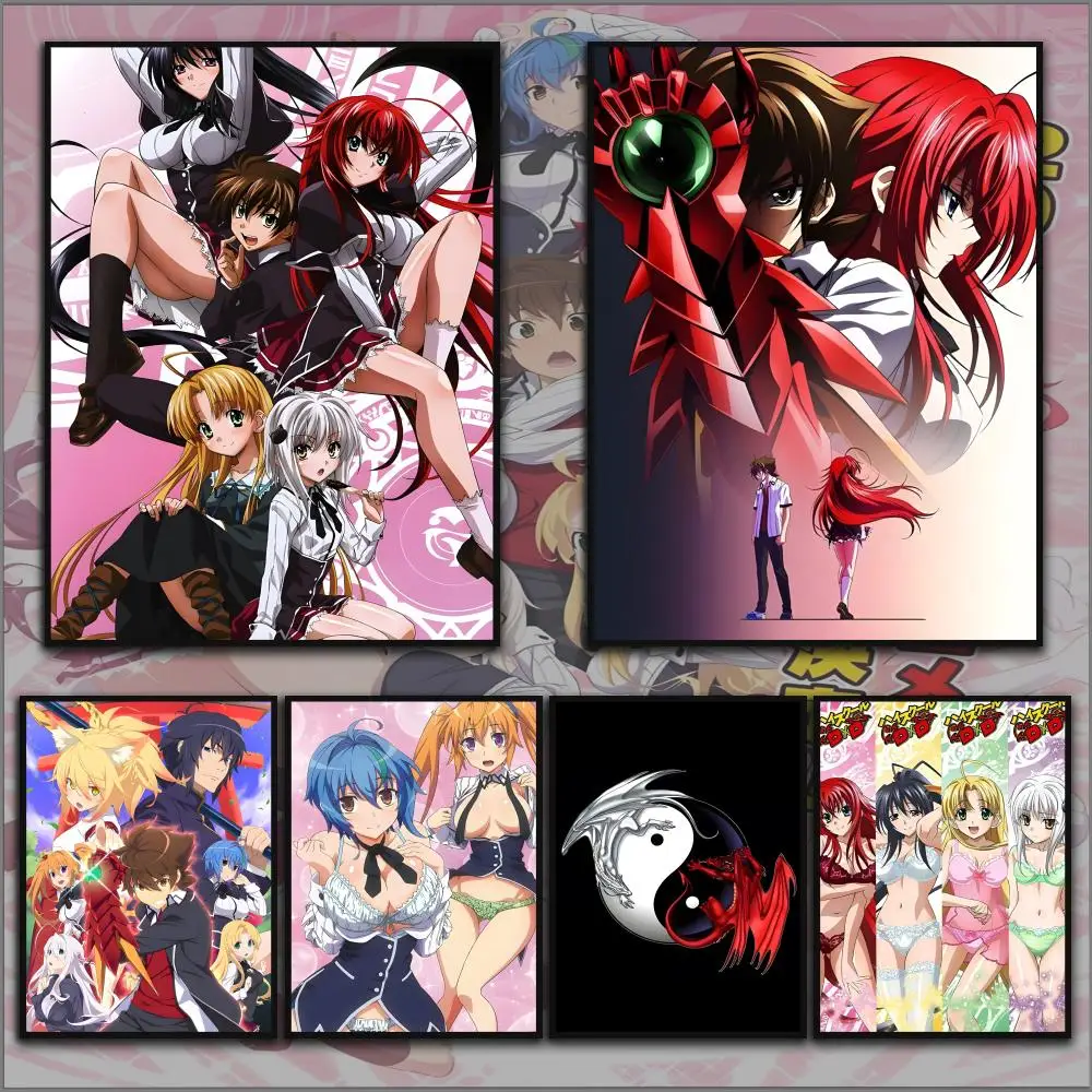 

High S-School DxD anime Poster HD Anime Hot Theme Singer/OST/Movie-Waterproof Self-Stick Home Decor
