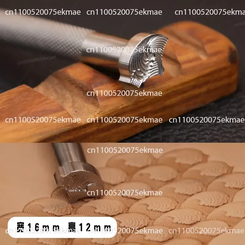 BL1-16 Wave Pattern Leather Engraving Printing Tool Vegetable Tanned Leather 304 Stainless Steel Super Three-dimensional