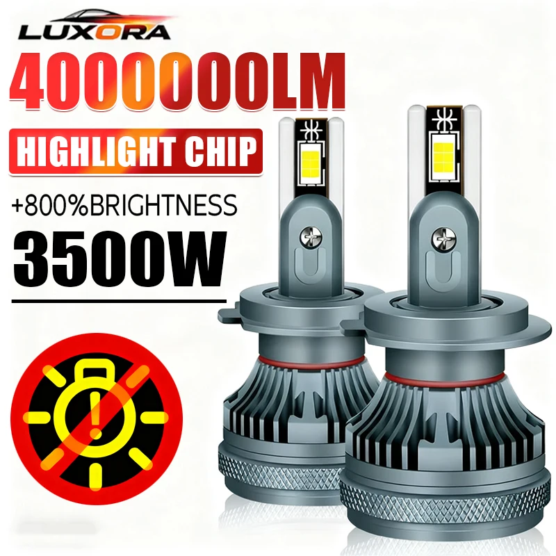 

3500W H7 LED Headlight Bulb Canbus H4 H11 9005 9006 High Power LED 4000000LM Light Turbo LED For Car H1 H3 HB3 HB4 9012 Headlamp