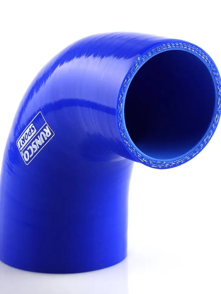 Cotovelo de silicone variável 90 °   Conector de mangueira para conexão do tubo de entrada do intercooler/turbina, mangueira de silicone, disponível nas cores vermelho e azul.
