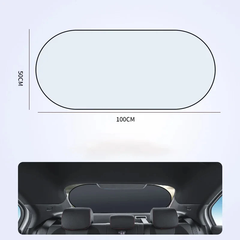 Car Sun Shade UV Protection Folding Auto Rear Window Sunshade Universal Car Window Visor with Suction Cups