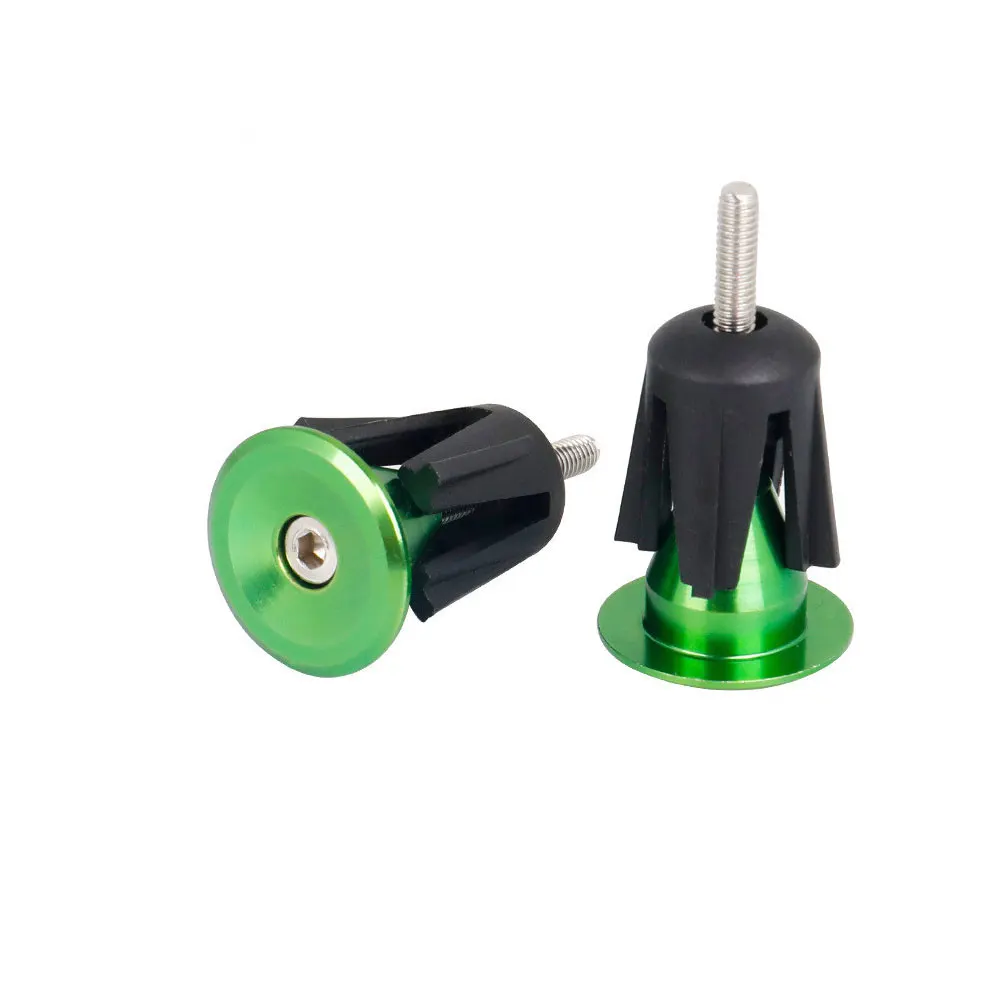 

Aluminum Alloy Handlebar End Caps 2 Pair Lightweight Durable Mountain Bike Grips Plug Handlebars Replacement Accessories