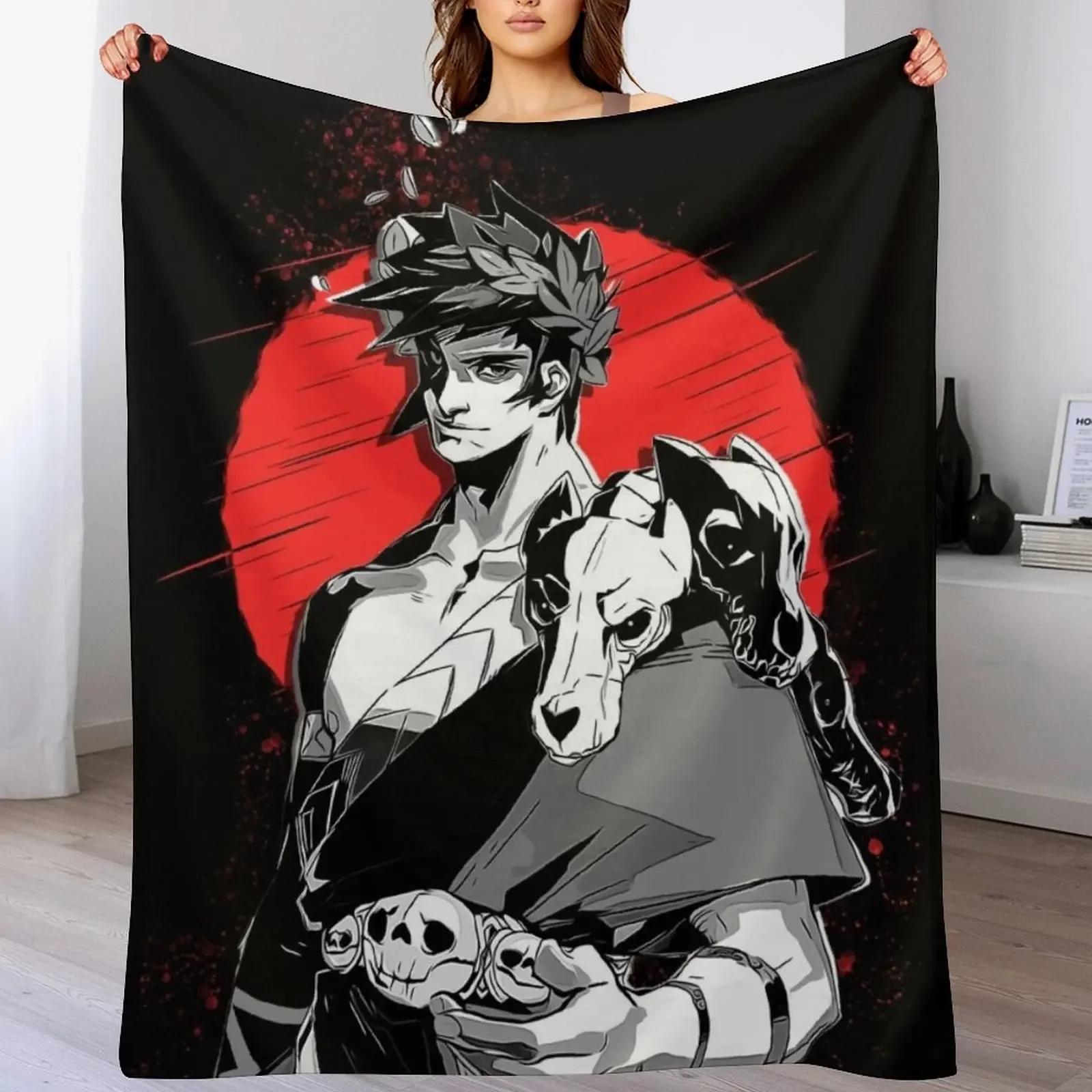 

Zagreus - Hades Throw Blanket blankets and throws christmas gifts Hair Soft Plaid Blankets