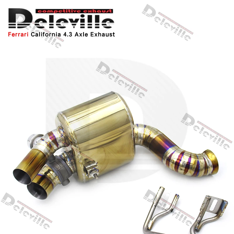 OEM Axle Back Car Exhaust Pipes For Ferrari California 4.3L 2009-2014 Vacuum Valve Titanium Muffler view 6