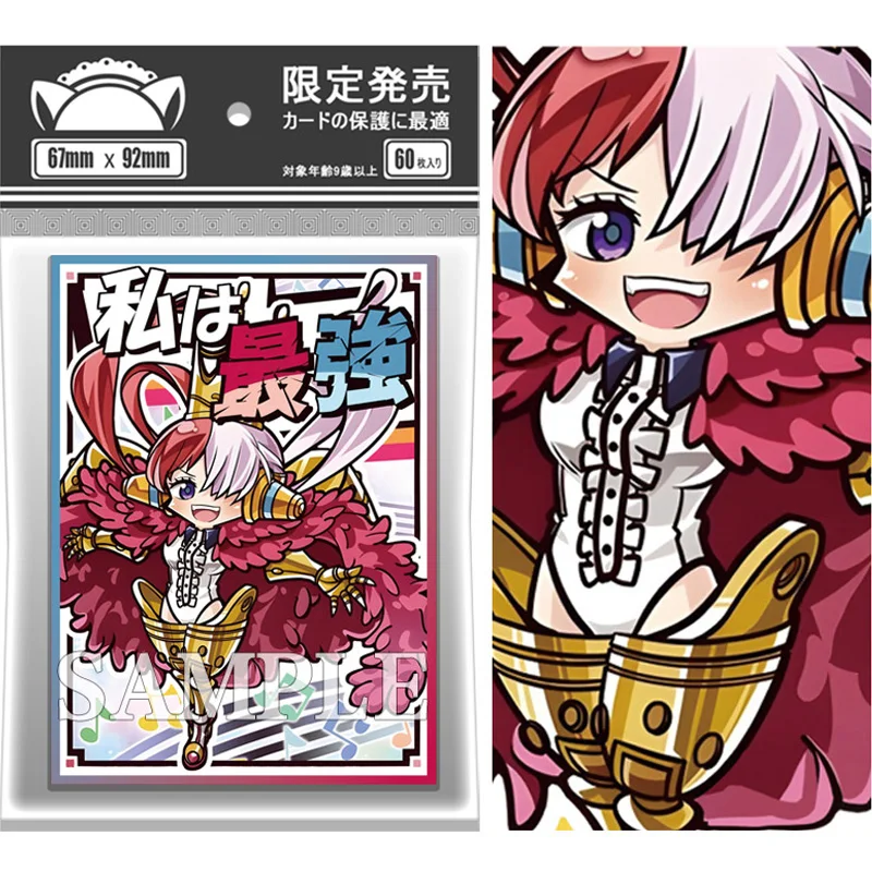 

60Pcs/set One Piece q-version Uta Flash Card Sleeve PTCG Anime Game Collection Card Protective Cover Gift Toy 67*92mm