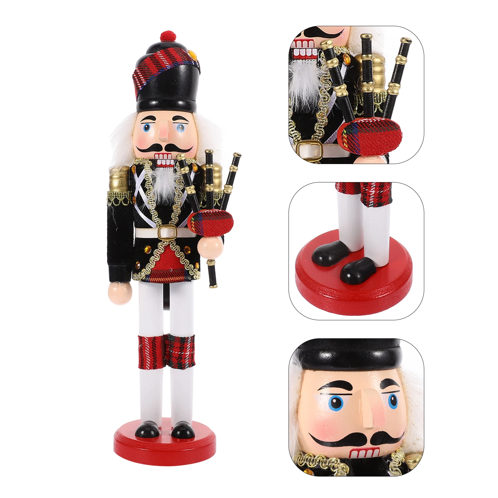 Nutcracker Puppets Wooden Christmas Decor Traditional Xmas Gift Desktop Nutcrackers Man Craft Bright Color Holiday Ornament Home