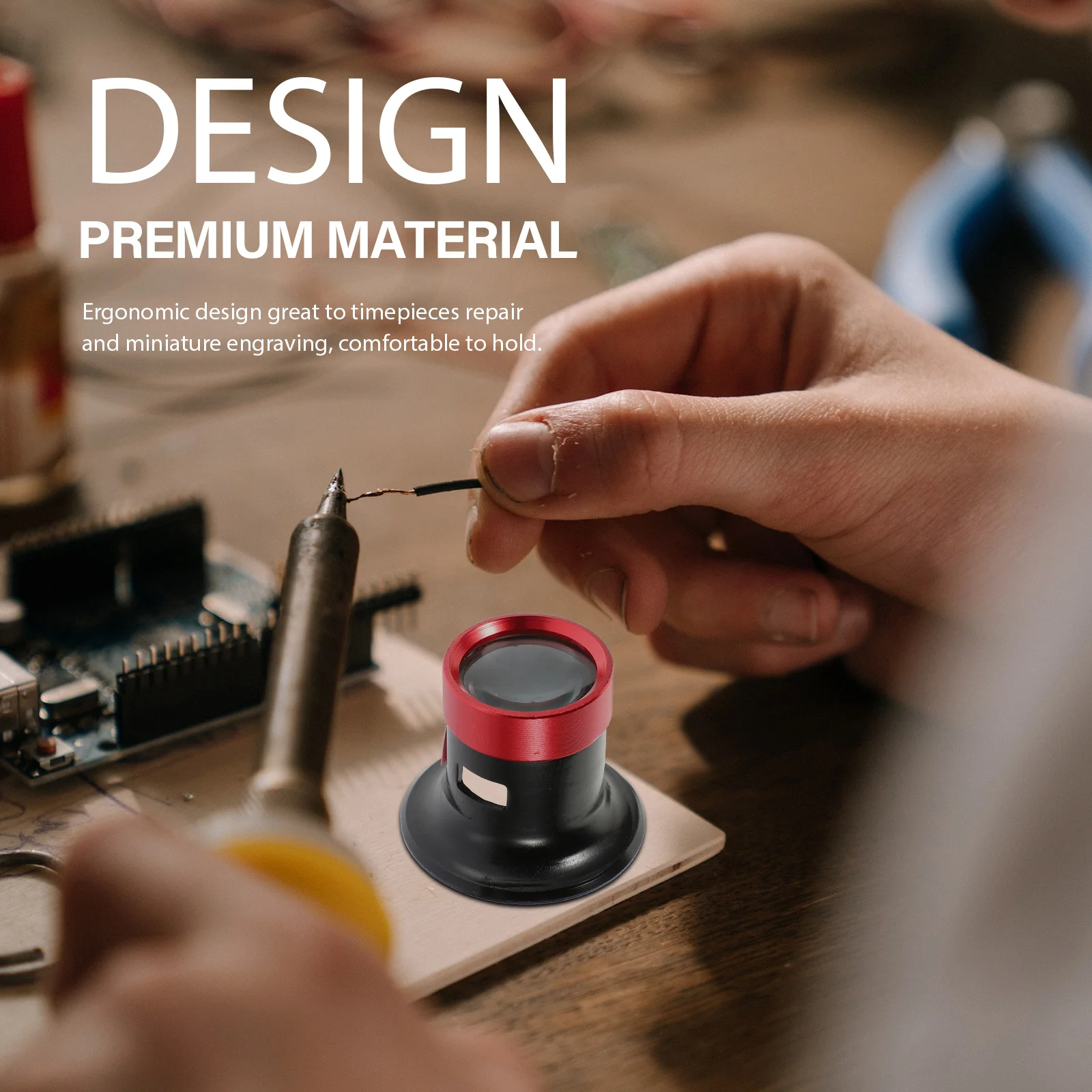 

Premium Metal Magnifier Professional Jewelers Loupe Multi-Function Fixing Accessory Ergonomic Design Loop Fixing Accessory