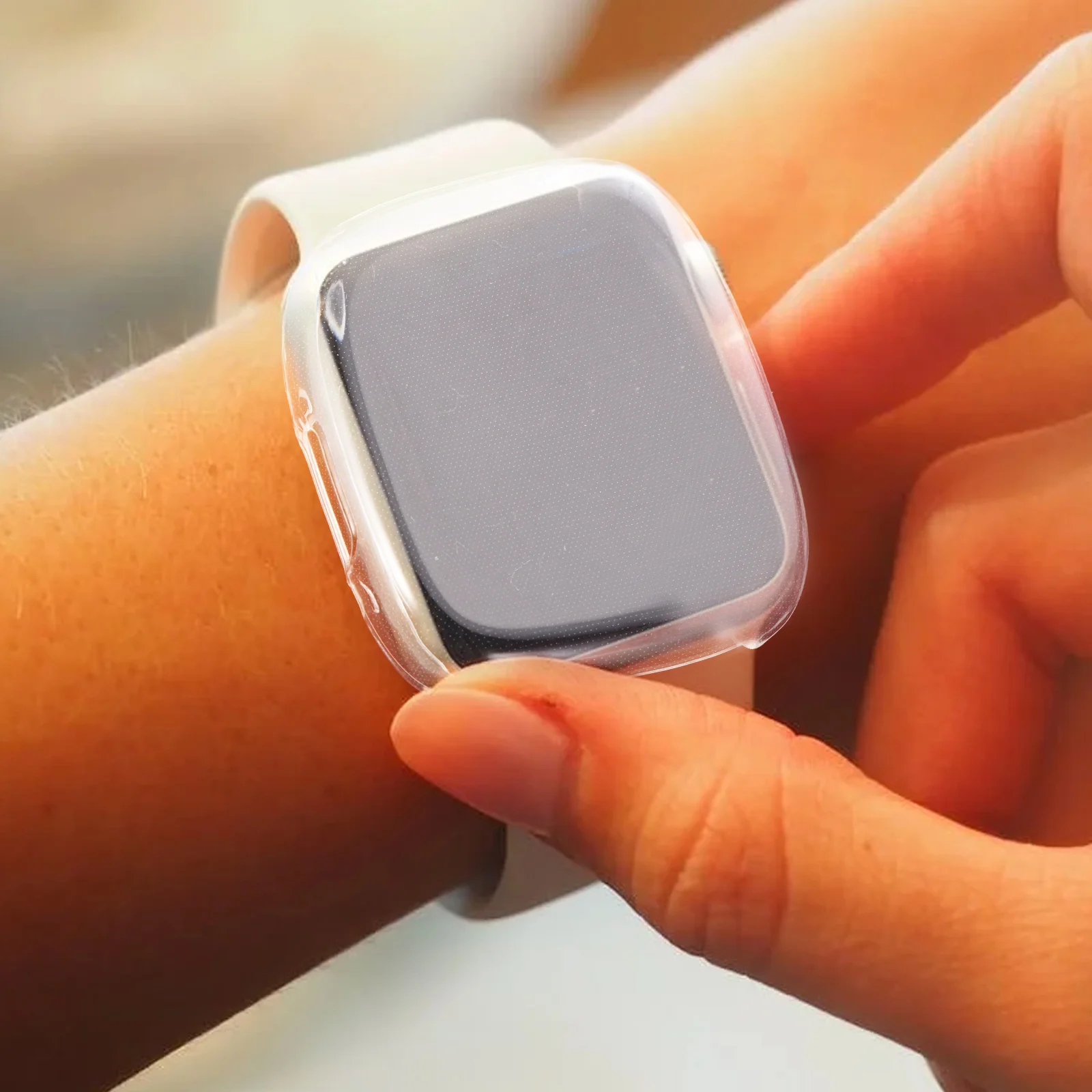 

4pcs Watch Transparent Tpu Protector Anti-Scratch Anti-Shock Detachable Cover For Curved Edges Compatible With Fitbit Versa4