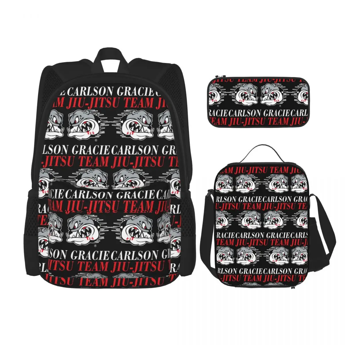 

Рюкзаки с логотипом команды Carlson Gracie Jiu-Jitsu, сумка для книг, школьные сумки для студентов, детский рюкзак, сумка для обеда, сумка для ручек, набор из трех предметов