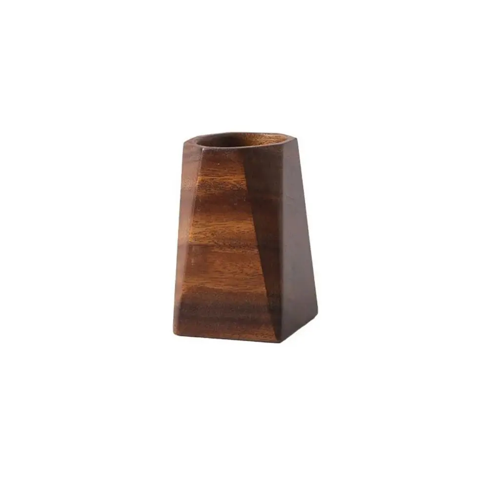 Vintage Walnut Wood Pen Holder Large-capacity Minimalist Storage Pencil Box Multifunctional Portable Table Organizer Pot Kitchen