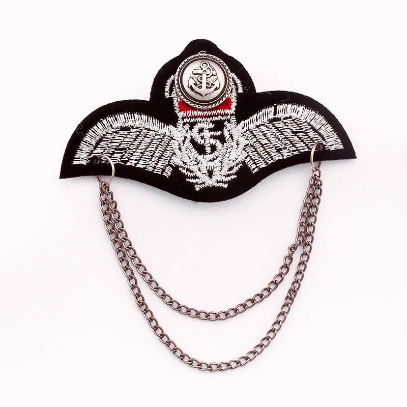 1PC K-fashion Navy Army Style Fashion College Fabric Brooch Student Uniforms Suits Badges MEDALS Accessories Gifts