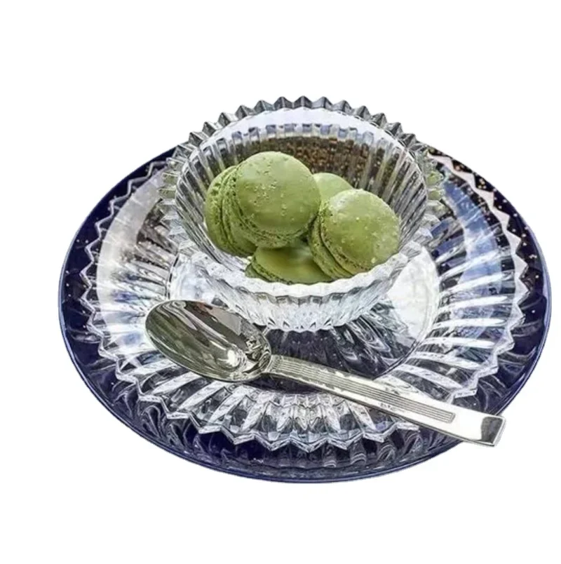 

crystal dessert bowl salad plate