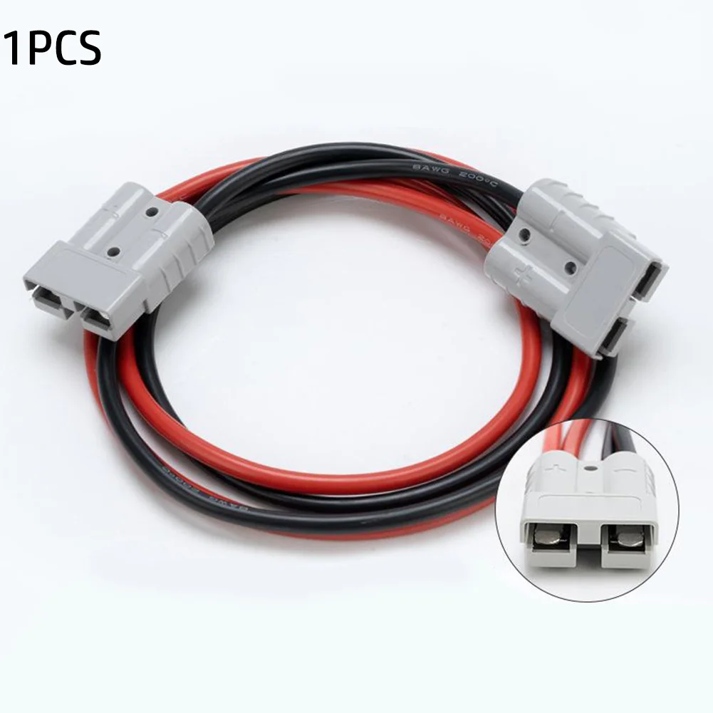 

1pc 50A For Anderson Plug Connector Double Y Adapter 4mm Car Cable 4 Square Wires 30cm For Forklifts Stackers Vehicles