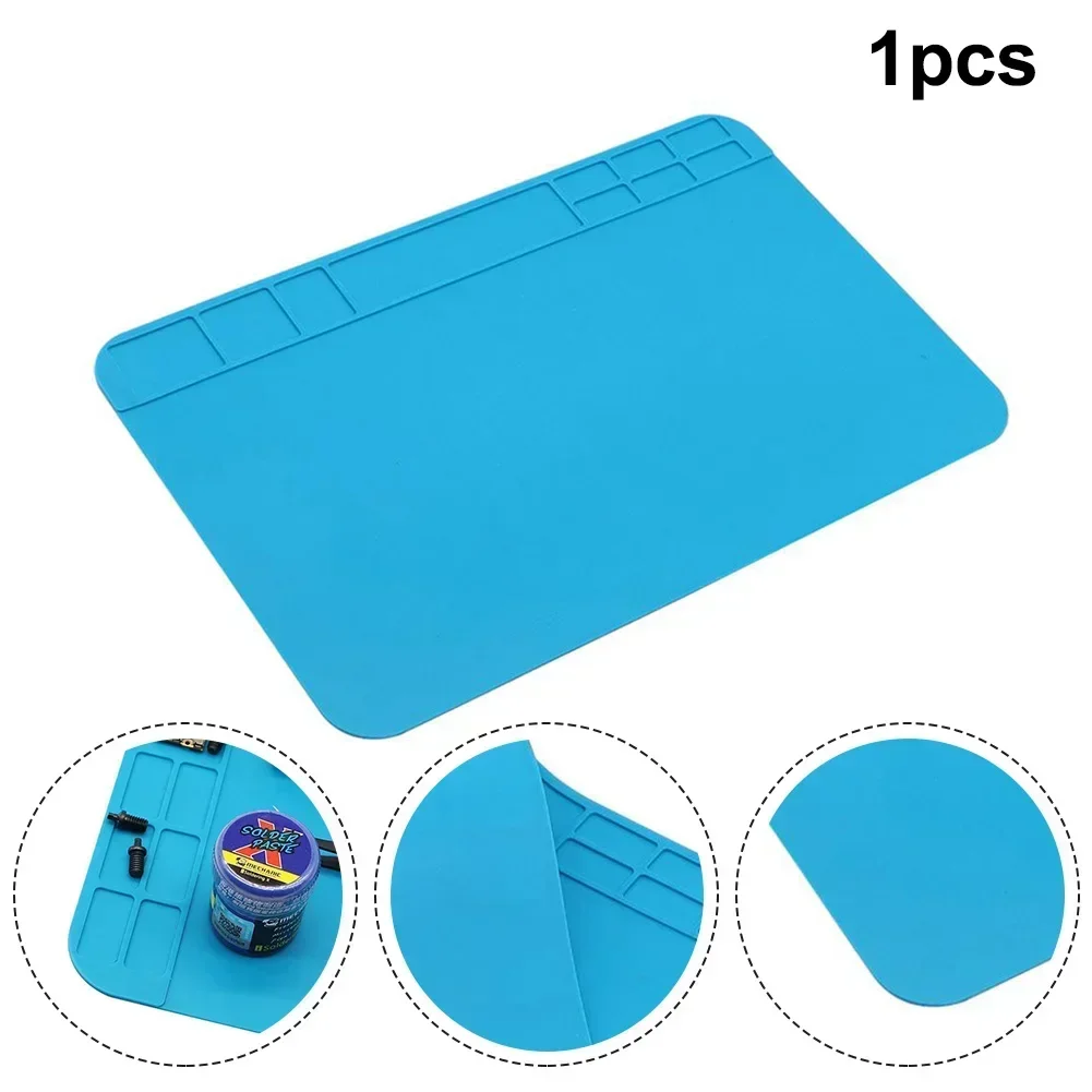 Anti-Static Heat Insulation Silicone Soldering Repair Mat Phone PC Work Desk Pad 20x30cm Electronic Toy Repair Welding Tool