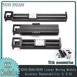 High Precision Moving Module Sliding table KK50/KK60/KK86 Accuracy Repeatability ± 0.01 Single Axis Robot Linear Rail Stage