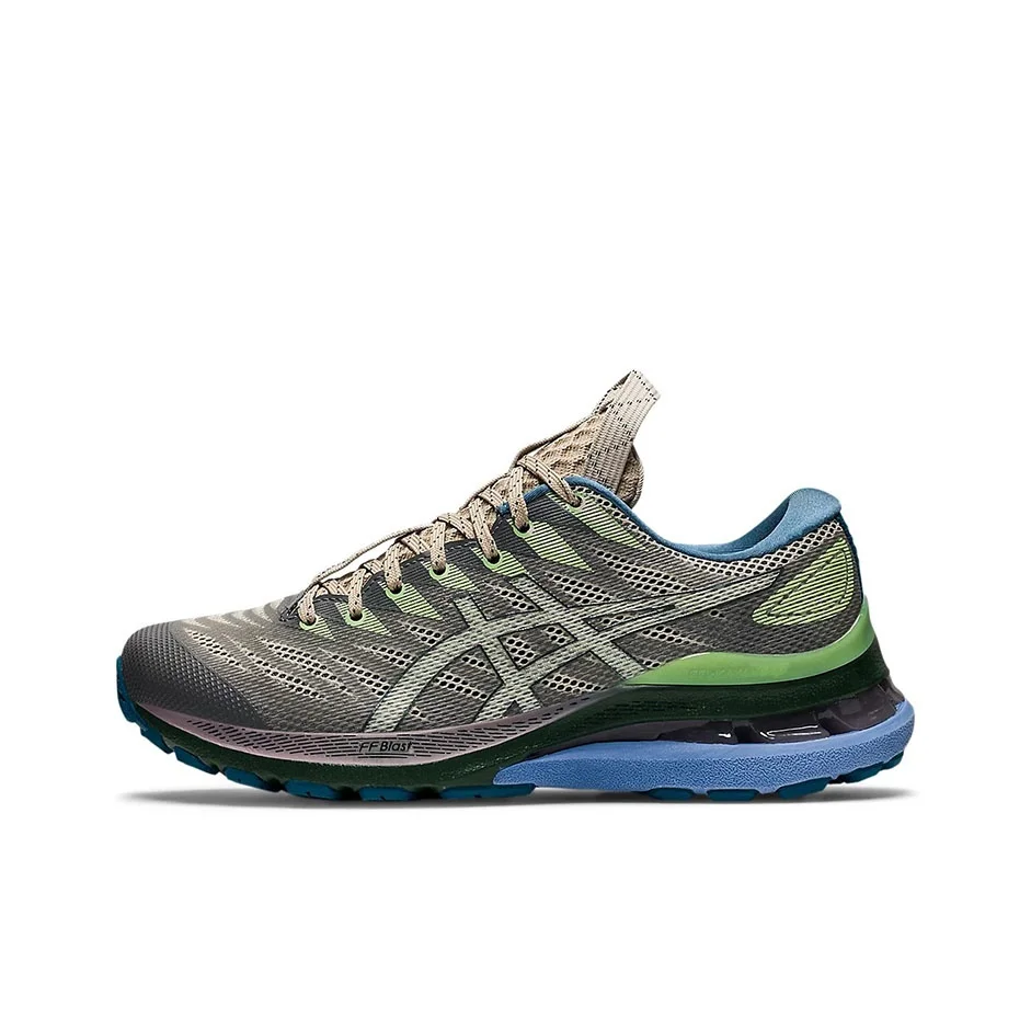 ASICS Gel Kayano 28 Fabric Sports Cushioning, Wear Resistant Low top Casual Shoes Women's Gray Green 1202A261-020