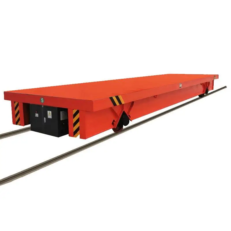 Industrial rail traction flatbed trailer rail electric transporter