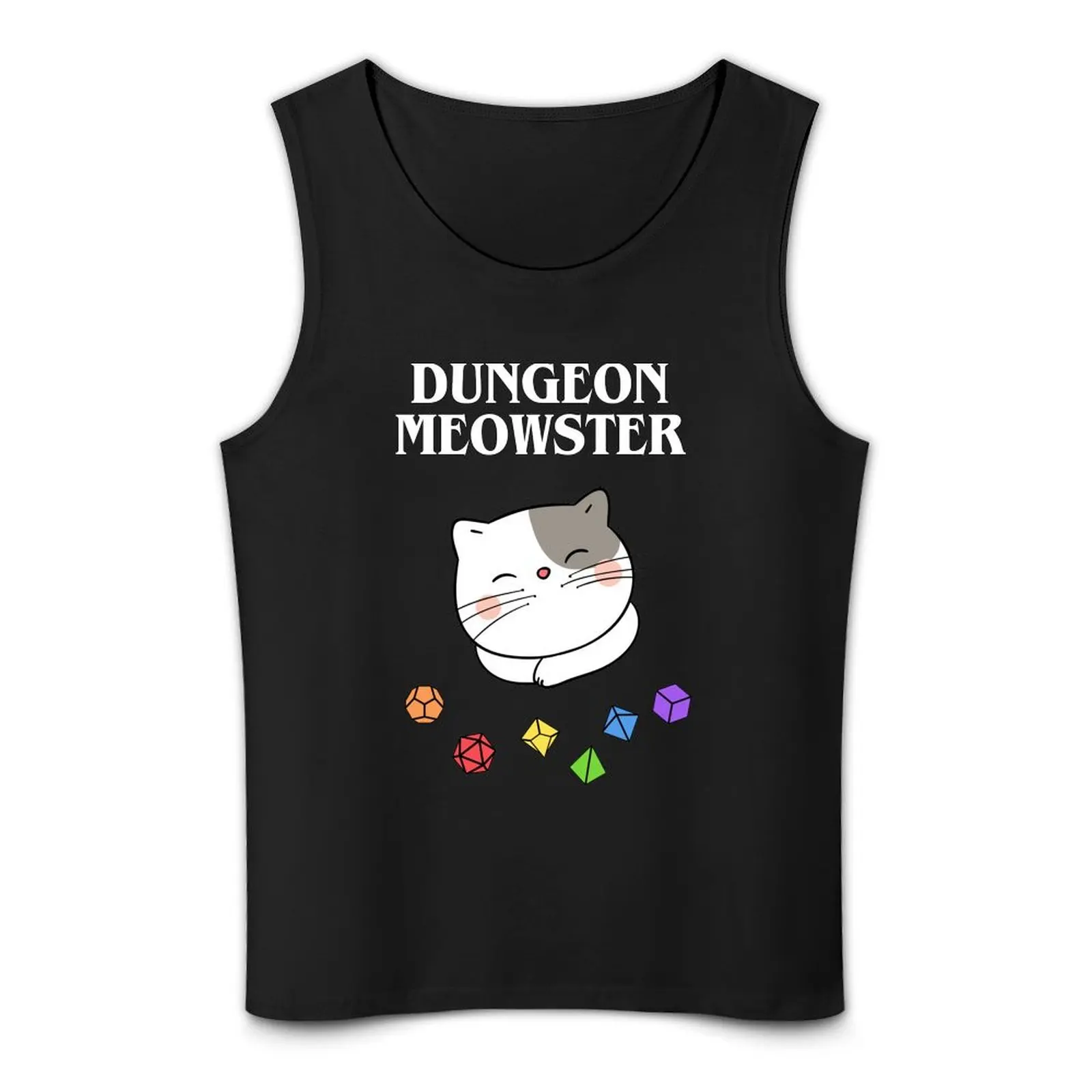 Kawaii Cat Dungeon Meowster Tank Top running shirt underwear cotton t-shirts man T-shirt man