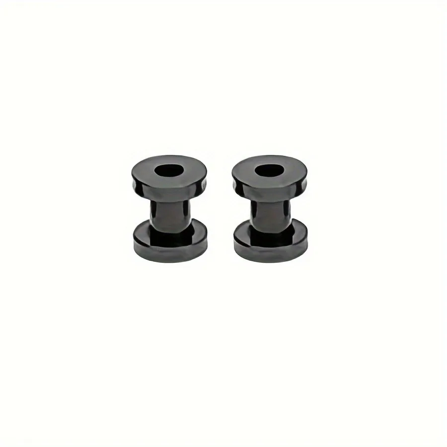 2 stuks 1,2-20 mm roestvrijstalen katrol oor expander voor mannen, dubbel uitlopende tunnel oorbellen, body piercing sieraden unisex