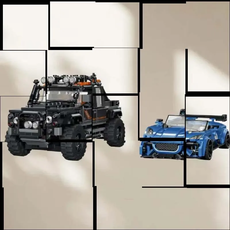 740 Pcs Simulation Two Cars Building Block Set DIY Auto Model Home Display Christmas Gift For Fans 2026