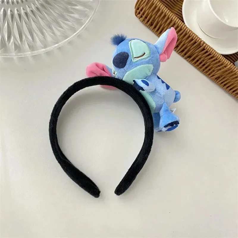 Disney Stitch Minnie Mouse Hairband Anime Cartoon Cute Donald Duck Plush Child Hair Accessories Girl Party Gift Cute Decoration