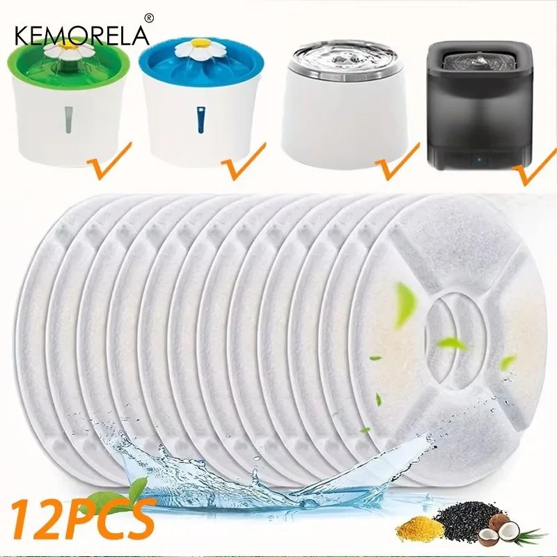 5/10PCS Cat Water Fountain Filters Pet Water Dispenser Filter Cat Water Filter System Advanced Activated Carbon Purification