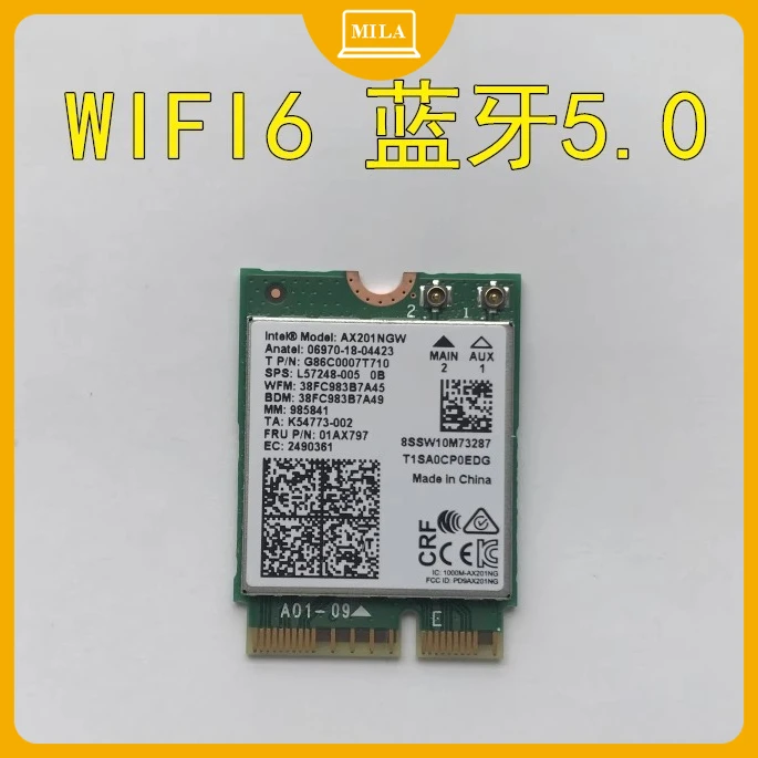 

For Lenovo X13 Gen 1 wireless network interface card Bluetooth 01AX797 SW10M73287 AX201NGW 5W10V25775 01AX798 5W10V25774