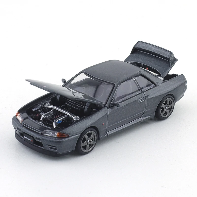 XCARTOYS 1/64 POP RACE NISSAN GT-R R32 Metal Gun Grey Car Alloy Motor Vehicle Diecast Metal Model Kids Xmas Gift Toys for Boys