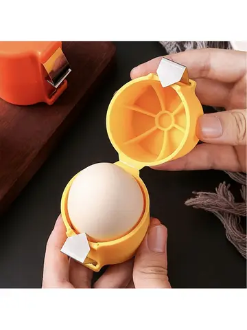 3pcs Stainless Steel Eggshell Separator - Quick Peel & Yolk Splitter, Durable Kitchen Baking Essential with Easy-Grip