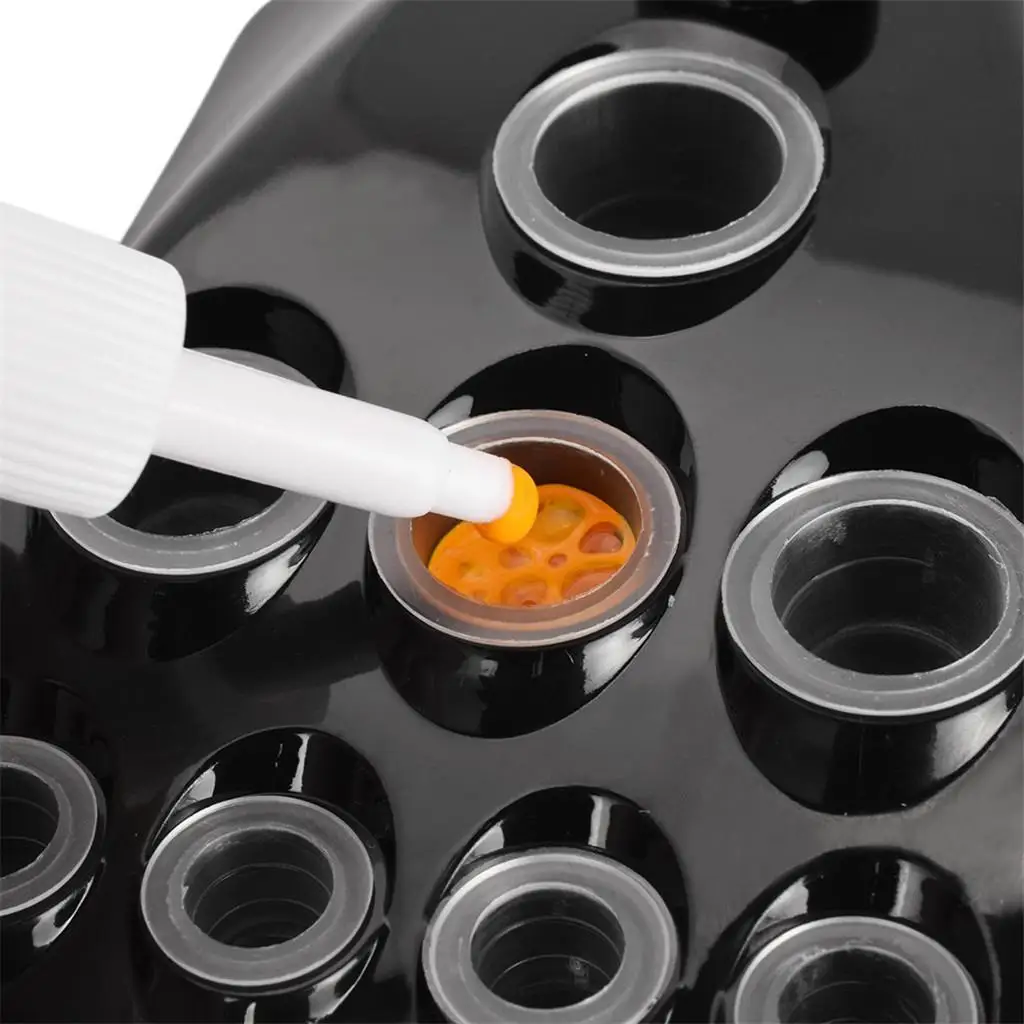 حامل أكواب حبر الوشم الصباغ حامل رف بلاستيكي ذو تسعة فتحات للاستوديو والاستخدام المنزلي