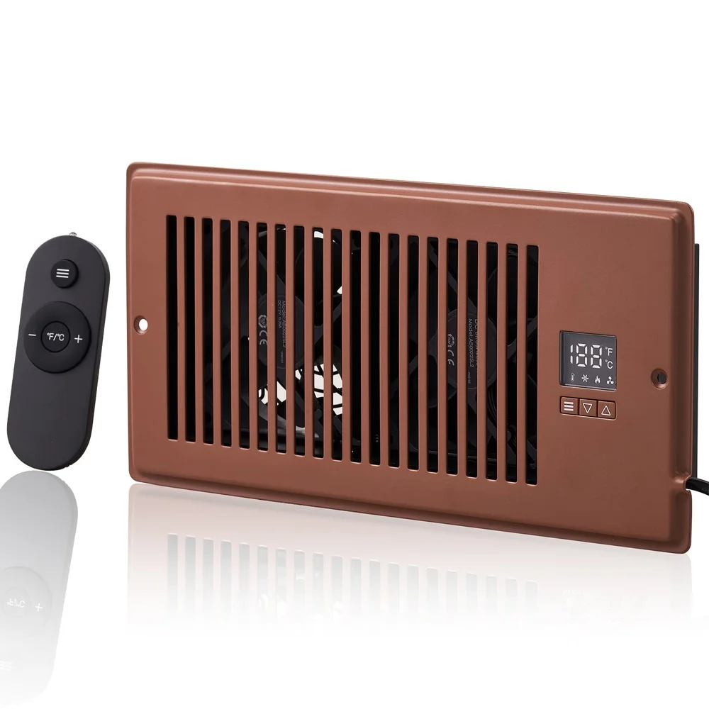 مروحة معززة للقناة الصامتة مع تنظيم درجة الحرارة للتحكم عن بعد 4 × 10 فتحات تهوية قابلة للتعديل سرعة كفاءة في استخدام الطاقة والهواء