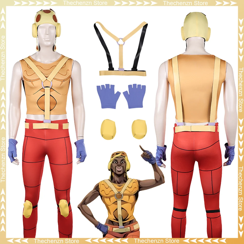 Fancy Dress 2026 Bizarre Adventure Steel Ball Run Pocoloco Cosplay For Men Clothing Anime TV Costume Halloween Man Party Outfits