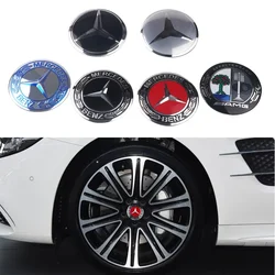 56mm Car Wheel Center Hub Cap Badge Sticker Accessories For Mercedes benz A B C E G CLA GLK CLASS AMG W221 W212 W176 W205 W177