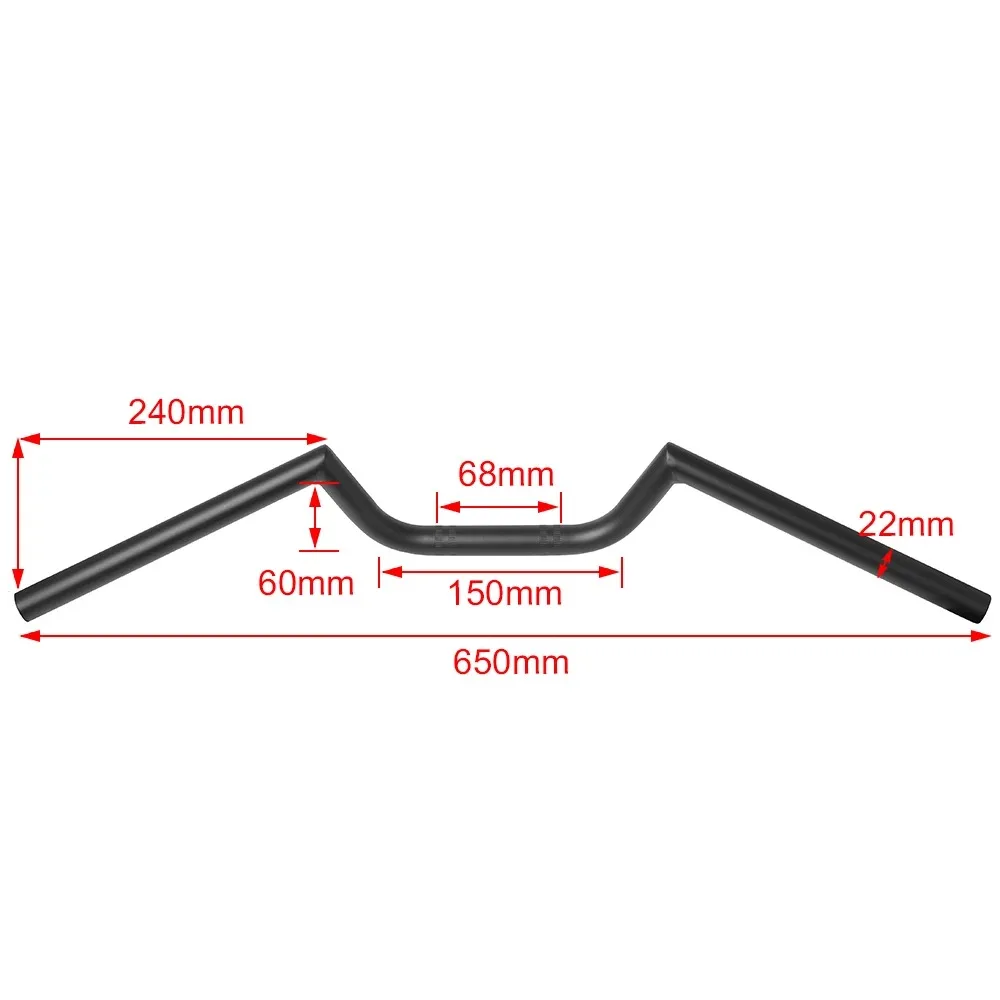 Vintage 22mm Motorcycle Handlebars Type M Drag Bar Vintage Bike Cafer Racer Tracker Chopper Bobber Cruiser Steering Wheel