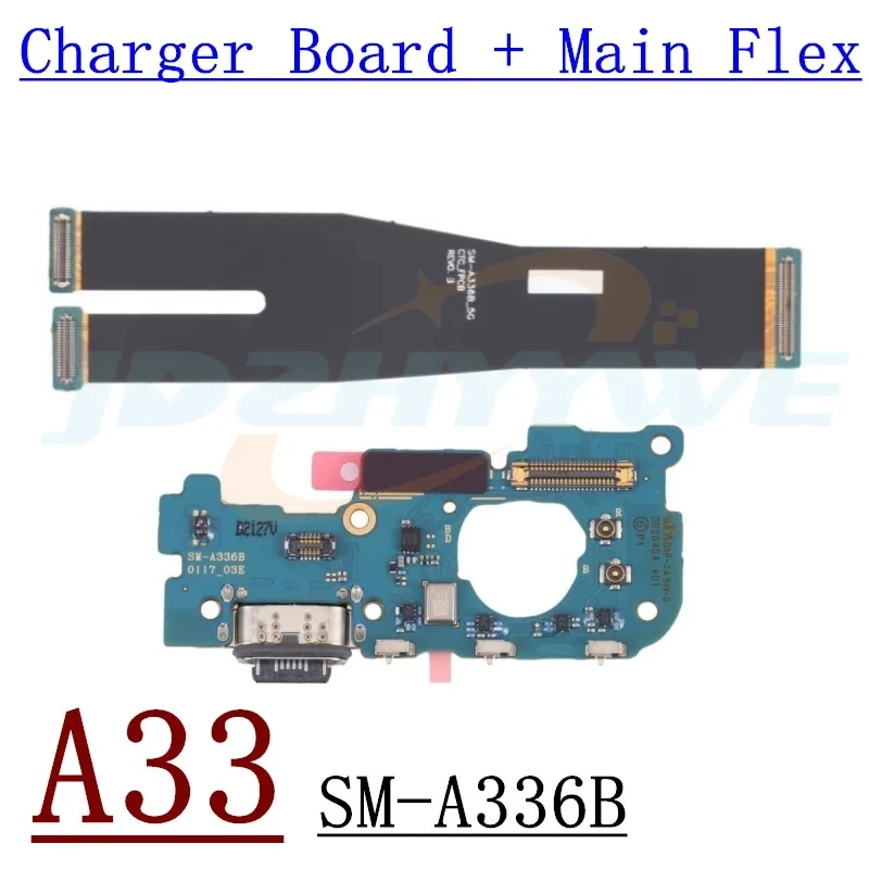 USB Fast Charging Charger Board For Samsung Galaxy A33 A53 A73 A54 A34 A24 A22 A32 A42 A52 A72 5G Main Motherboard Flex Cable