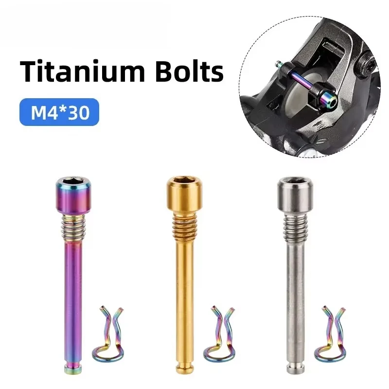 Titanium Disc Brake Pad Pin Screw M4x30 Bicycle Oil Brake Caliper Bolt Road Bike