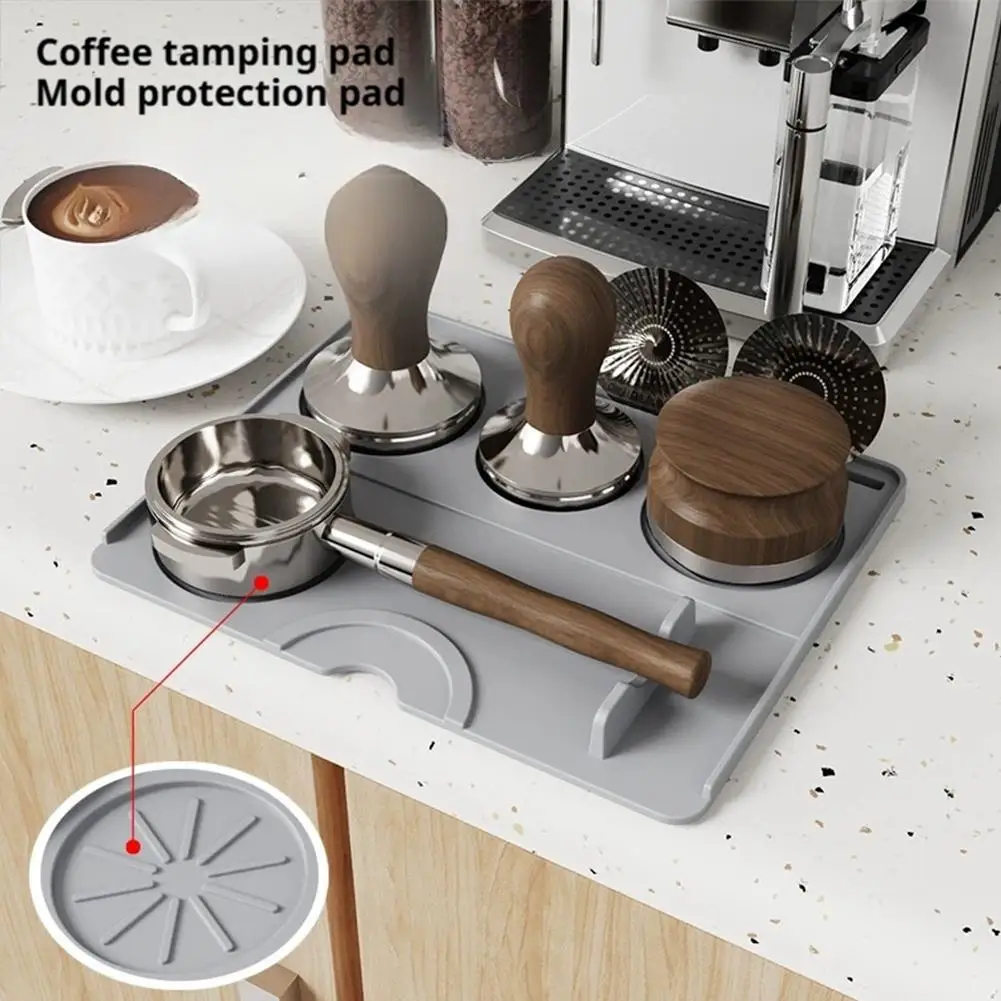 1 قطعة 25x20 سنتيمتر سيليكون القهوة تدك حصيرة للمنزل مقهى ماكينة إسبريسو قاعدة غير قابلة للانزلاق Portafilter حامل وسادة اكسسوارات