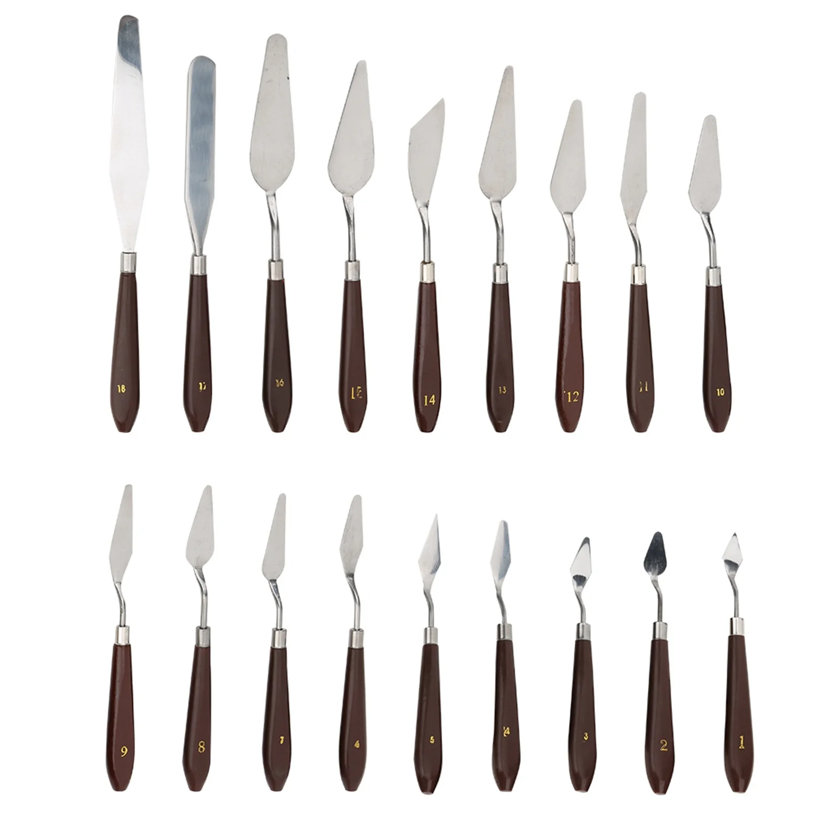18pcs-paint-scraper-knife-exquisite-plastic-handle-oil-painting-tool-art-supplies
