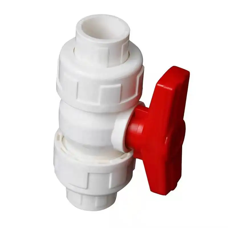 1Pc 20/25/32/40/50mm PVC Pipe Union Valve Water Pipe Fittings Ball Valve Garden Irrigation Water Pipe Connector Aquarium Adapter