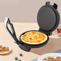 1200W Electric Stainless Steel Double Sided Heating Tortilla Maker, Corn Flour Press, Non-Stick Coating, Temperature Control,