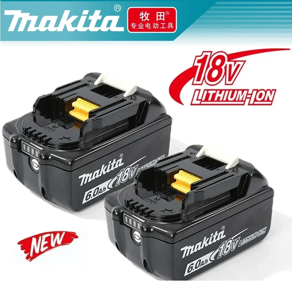 

100% Original Makita Rechargeable Power Tool Battery, Replaceable LED Lithium-ion, 6.0 Ah 18V LXT BL1860 BL1860B BL1850 BL1830