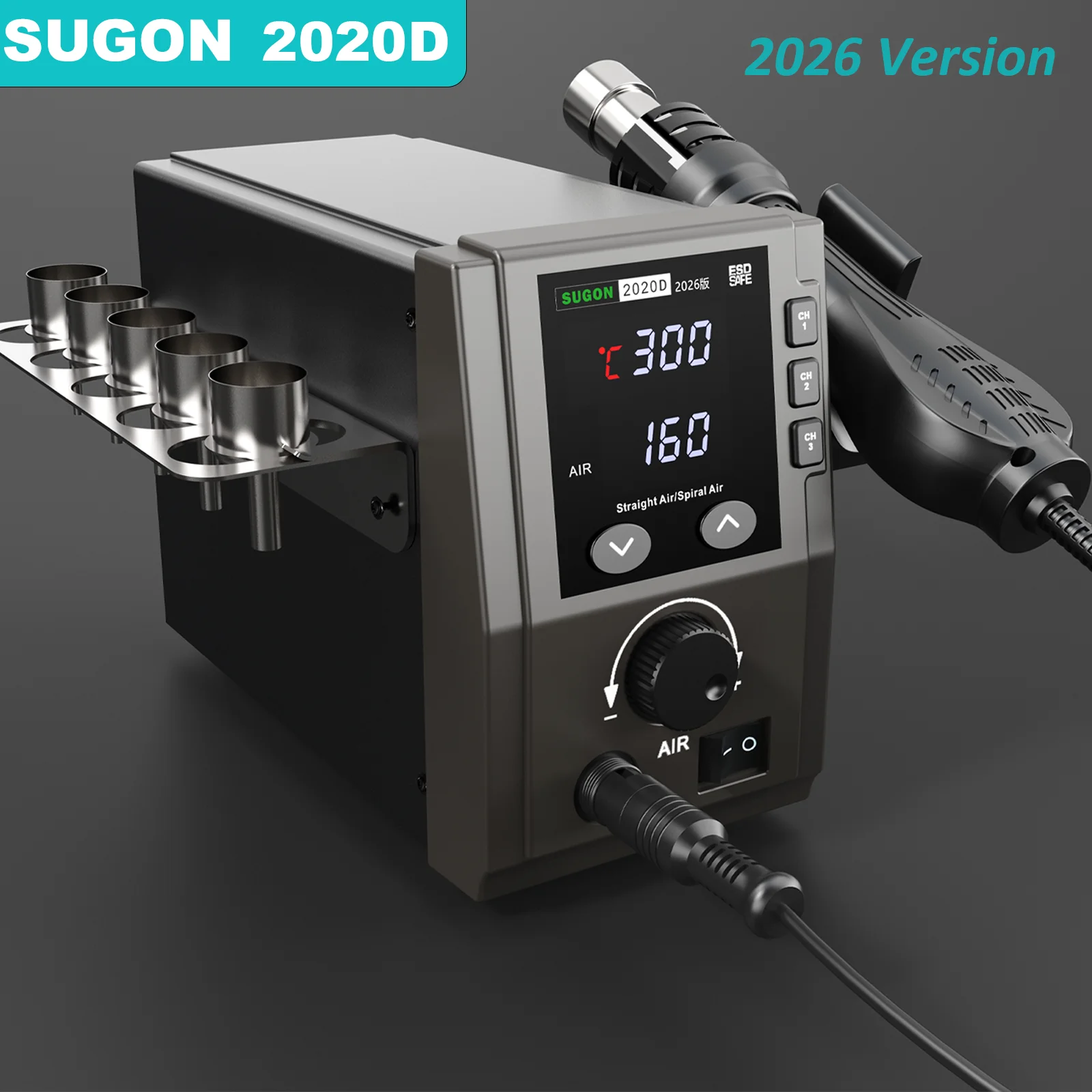 2026 SUGON 2020D 700W Hot Air Gun Soldering Station  Lead Free Rework Station Phone PCB Chip Repair BGA SMD Soldering Station