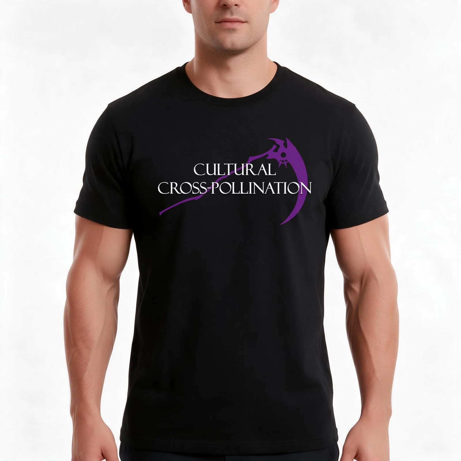 Cultural Cross-pollination - Mori Calliope + Trash Taste T-Shirt, Summer Casual Cotton Tee, Oversized Streetwear Tops