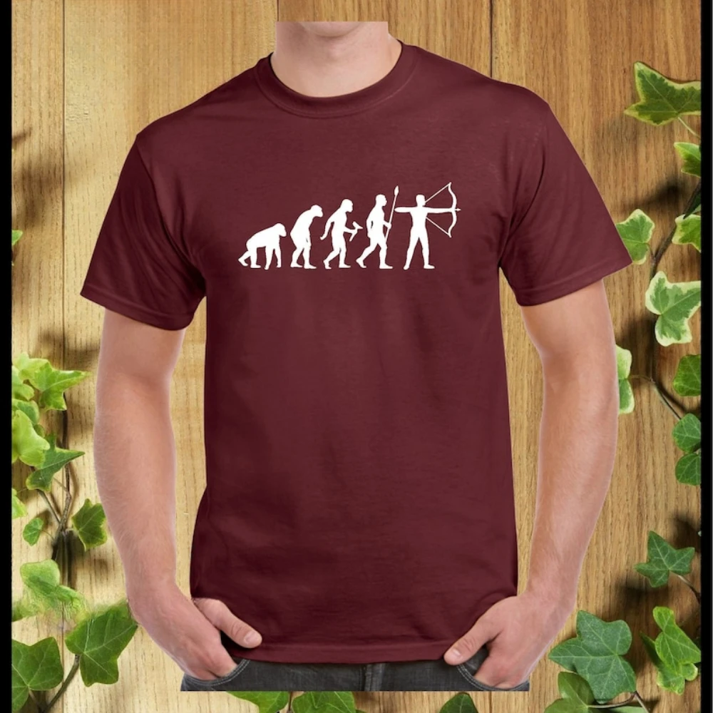 

Archery Evolution T-shirt Shooting Arrows Competition Archer Bowmen Hunting Combat Funny Unisex Tops Fit for Daily Wear